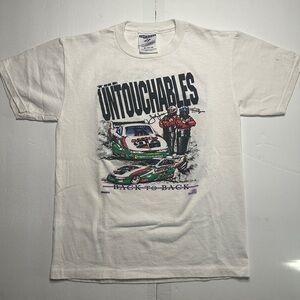 Vintage 1997 NHRA The Untouchables Drag Racing Graphic Tee Kids Medium